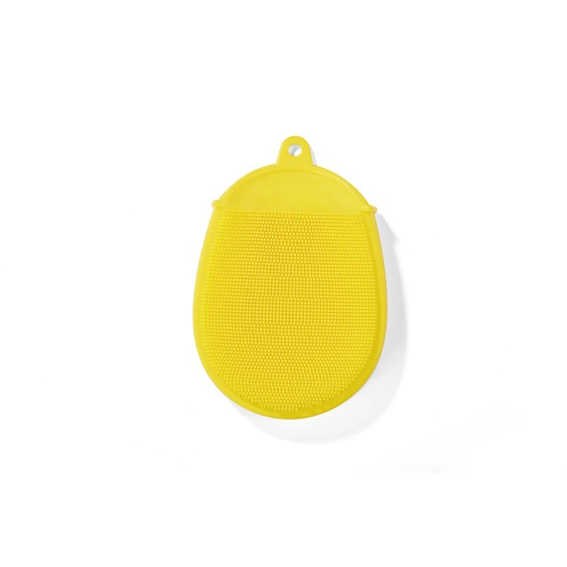 1 шт., мягкий силиконовый для мойки, отшелушивающий для лица, для чистки лица, для детского душа, банные щетки, губки - Цвет: Yellow
