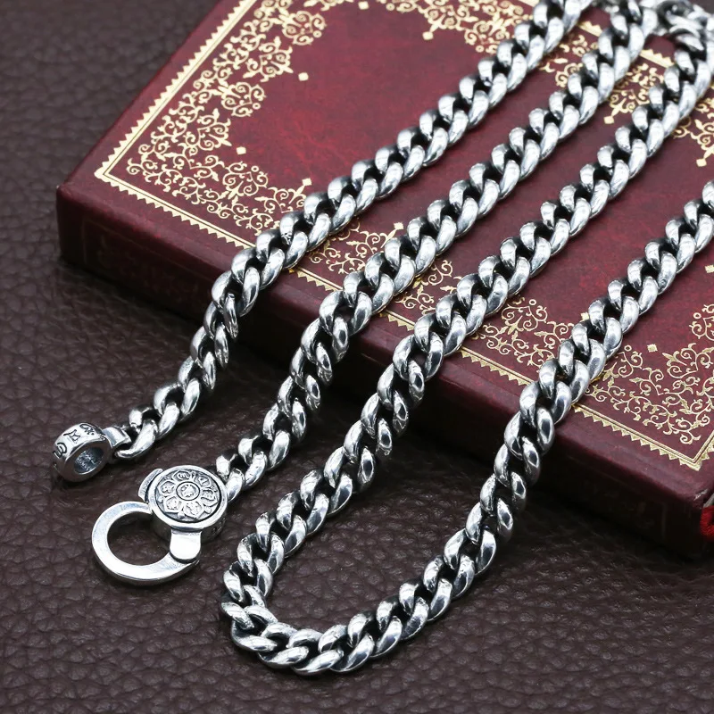

Starfield S925 Sterling Silver Jewelry Personalized Couple Retro Thai Silver Men Women Vintage Style Necklace