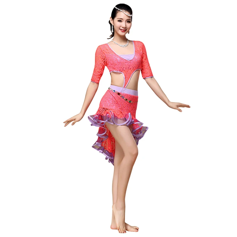 

Sexy Lace Belly Dance Clothes Practice Suit Clothing Set Spandex Suit for Women Bodycon Dresses Practice Belly Dance Dress