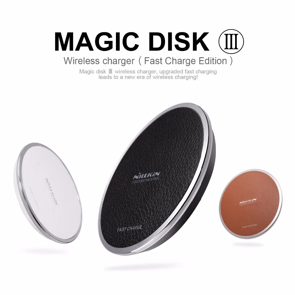 Nillkin Magic Disk 3 быстрая зарядка портативная крышка Qi Беспроводное зарядное устройство для iPhone 6 6s 7 8 Plus samsung S6 S7 Edge Note5
