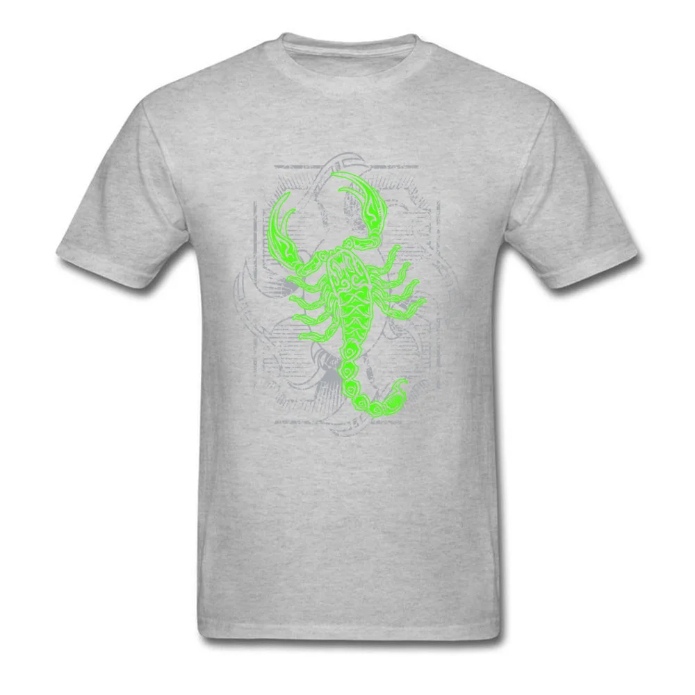 Scorpion Cotton Tops Tees for Male Summer T Shirts Normal Designer O-Neck Clothing Shirt Short Sleeve Free Shipping Scorpion grey