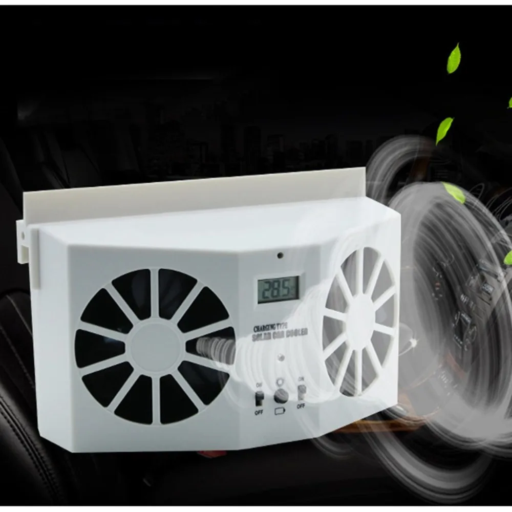 

Solar Powered Car Window Air Vent Ventilator Cool Cooler Fan Windshield Fan