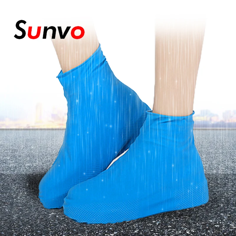Sunvo Waterproof Rain Shoe Cover Elasticity Reusable Rubber Boot Covers