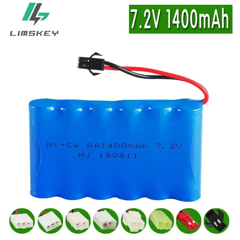 7,2 v 1400mah аккумуляторная батарея 7,2 v батарея 6* AA NIMH батарея для дистанционного управления электрические игрушки автомобили лодки освещение 1 шт