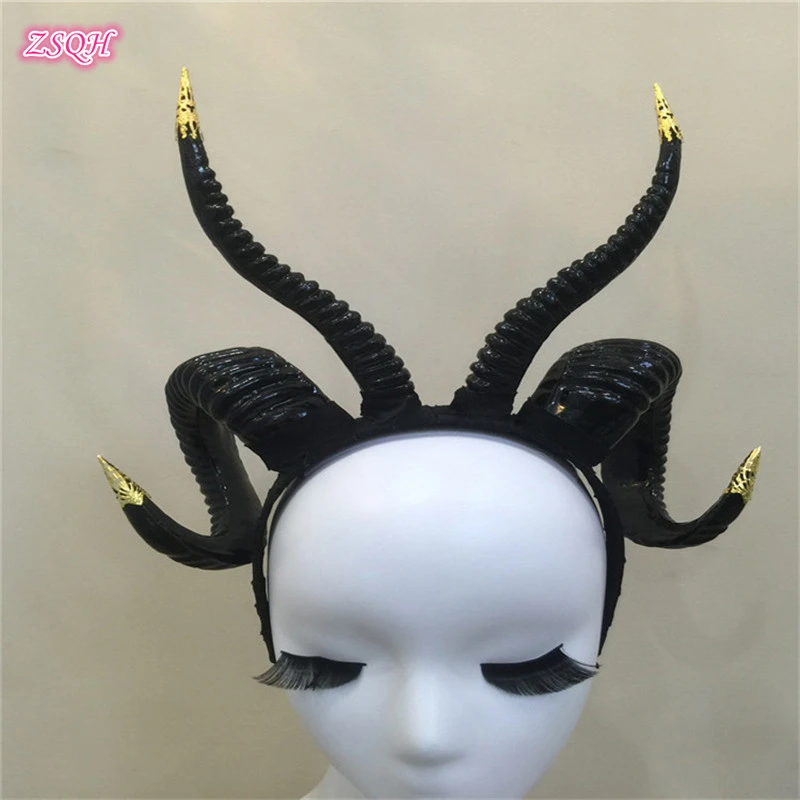 未使用 ヘアーバンド カチューシャ 悪魔 魔女 羊 角 ロリータ コスプレ アクセサリー 小道具 お歳暮 Arnabmobility Com
