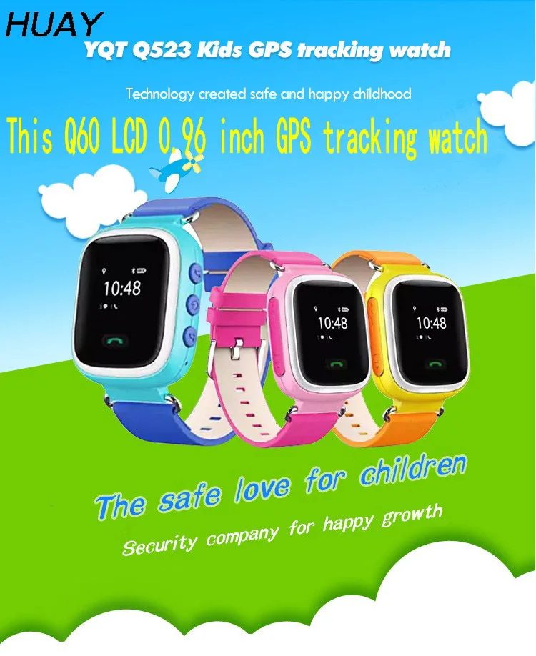 

Kids GPS Tracker Watch old man Safe GPS Watch 0.96 inch LCD smart SOS Call Finder Locator Tracker Anti Lost Smart watch Q60