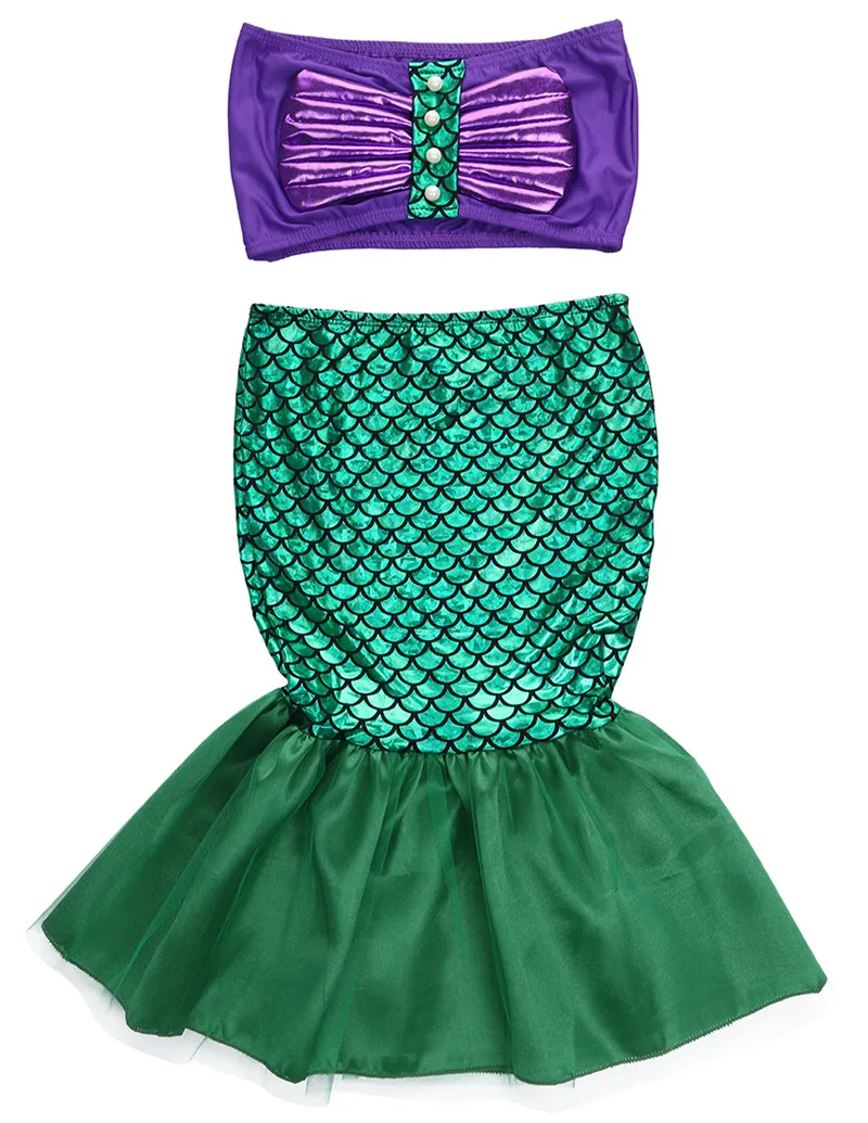 

Emmababy sexy costumes for baby girls princess 2pcs Baby Girls Full Mermaid Set Costume Bikini Swimwear Swimsuit