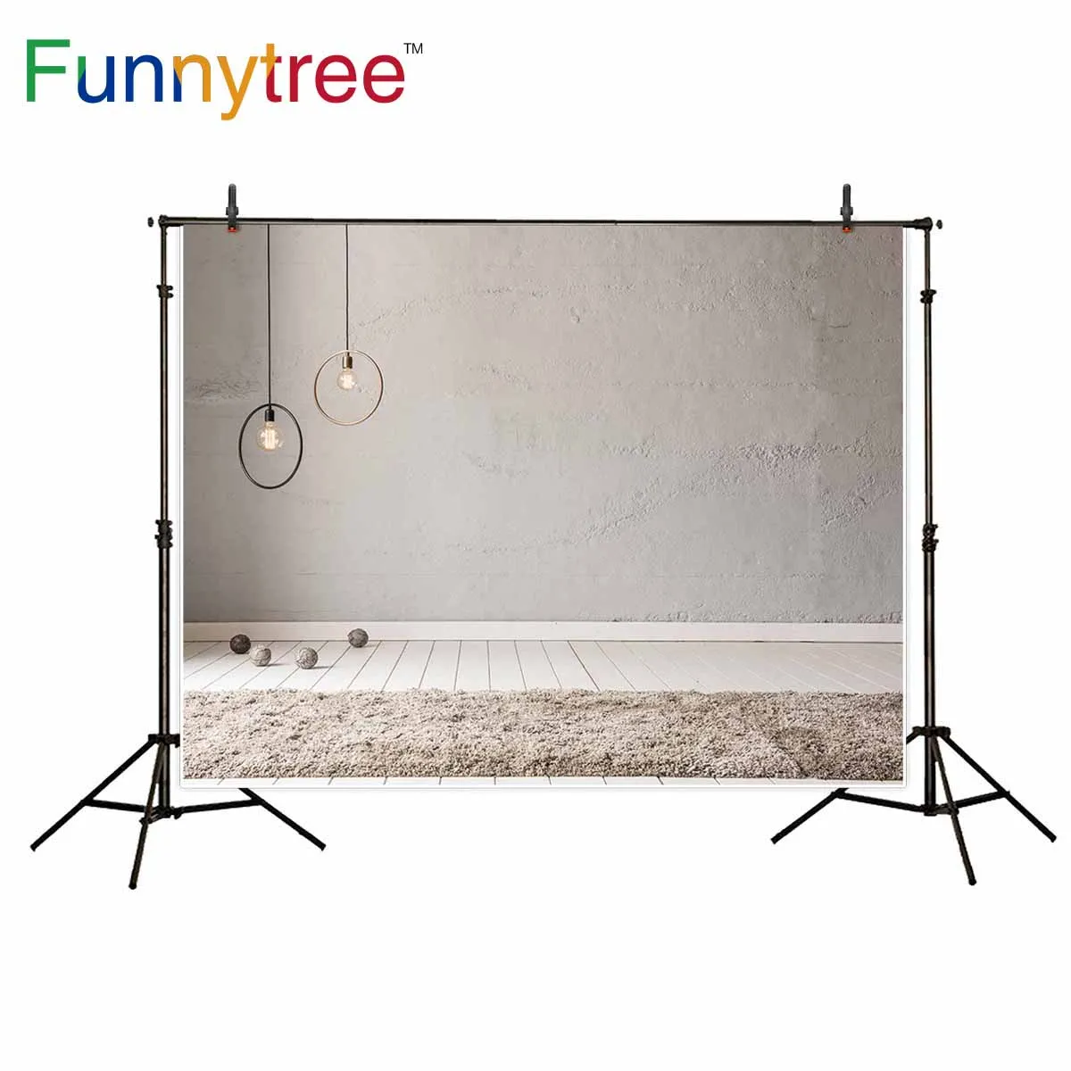Funnytree фотофоны цемент стена деревянный пол ковер свет для дома фотосессия