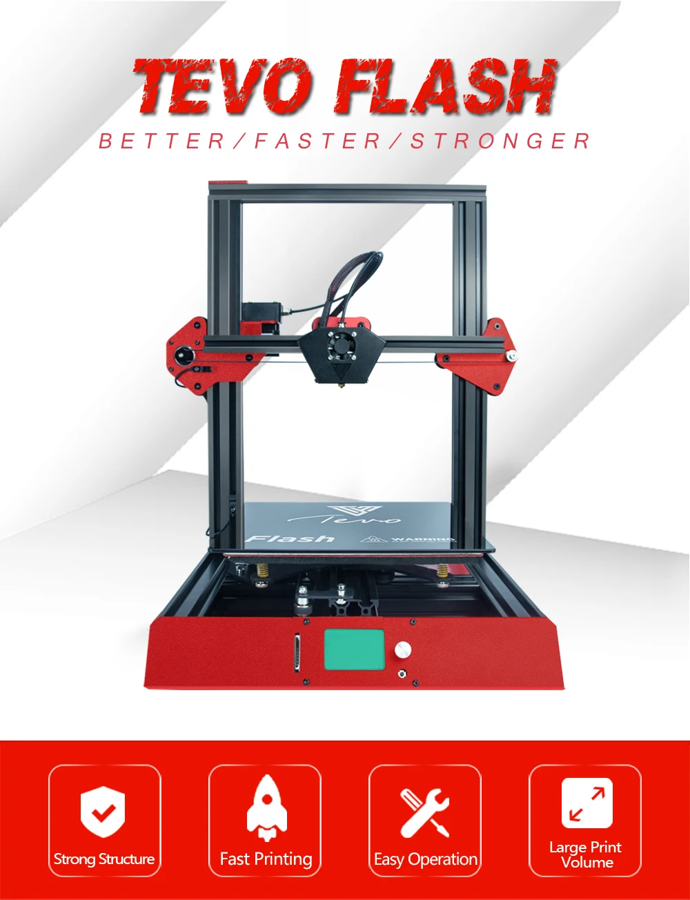 2018 TEVO Flash Impresora 3D алюминиевого профиля принтеры Imprimante 3d готовые 50% с SD карты и Titan