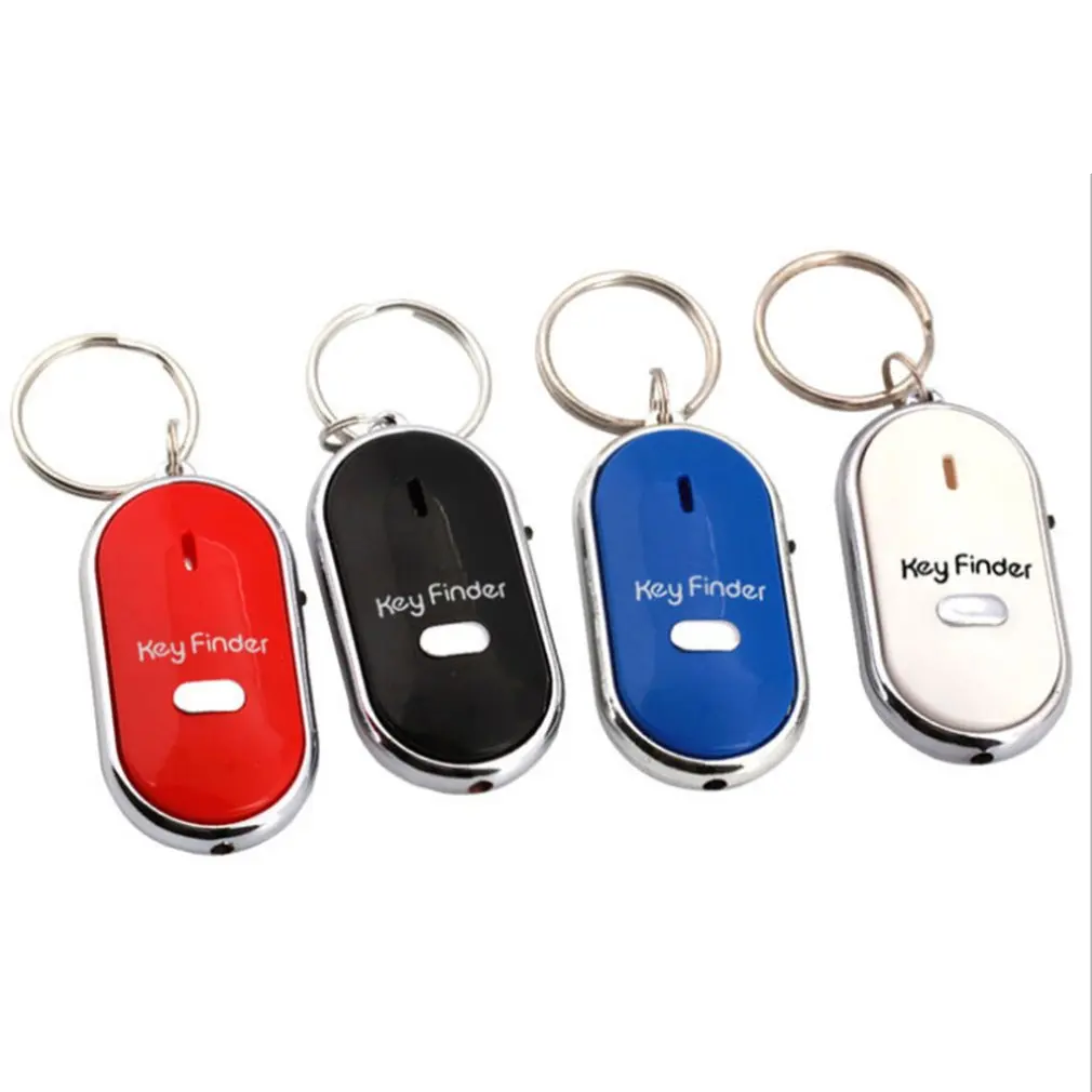 

Qf12145 Smart Finder key Whistle Sensors White 1 PCS Keychain Sound LED With Whistle Claps Finder Locator Find Lost key