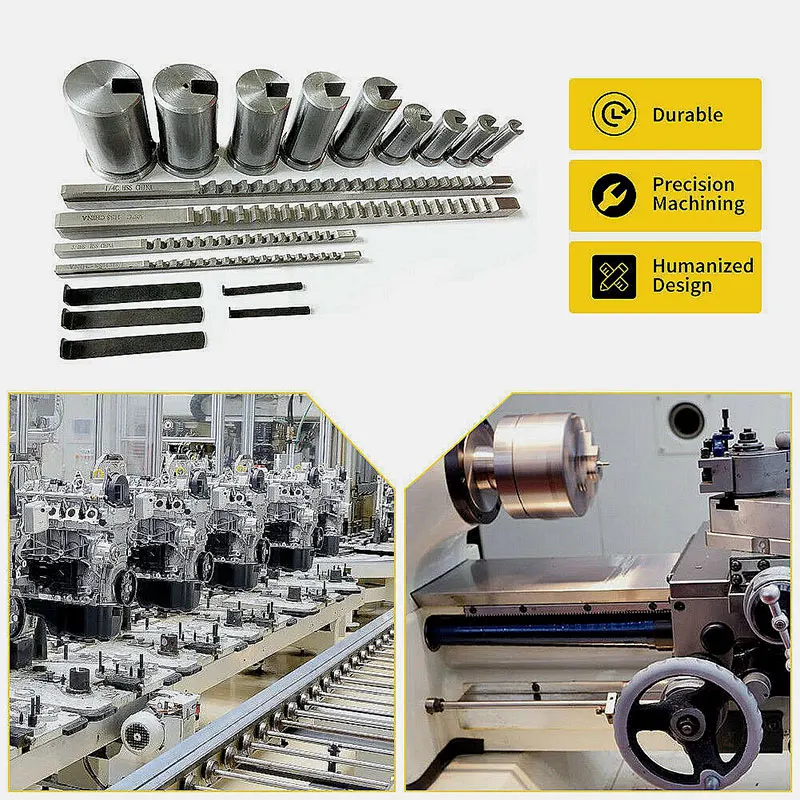 HSS 5/8 E Push-Type Keyway Broaches Inch Size Cutting Tool for CNC Metalworking knife