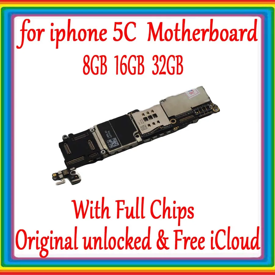 

Factory unlocked for iphone 5C Motherboard with IOS System,Original for iphone 5C Mainboard with Free iCloud,100% Good Tested