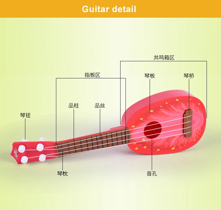 Симулятор гитары детские музыкальные игрушки развивающие игрушки четырехструнная гитара Игрушка музыкальный инструмент