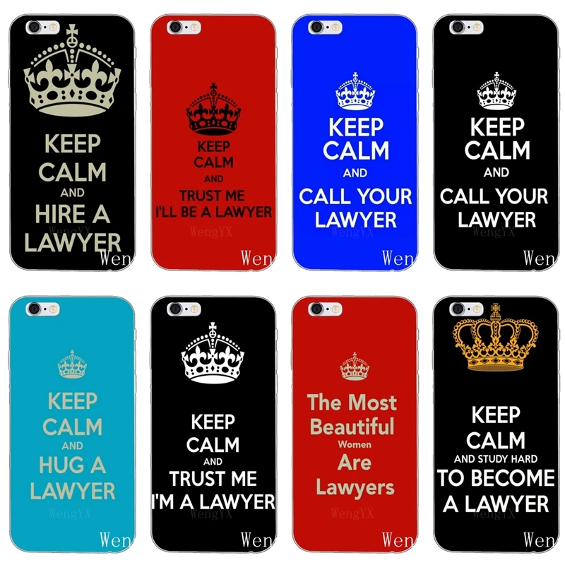 

Silicone Phone Case Keep Calm and Call Your Lawyer For iPhone XR X XS Max 8 7 6s 6 plus SE 5s 5c 5 iPod Touch