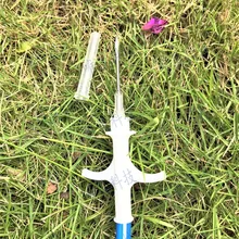 60 шт./лот 1,4*8 мм 134,2 кГц FDX-B микрочипы для домашних животных со шприцем для животных чип Корова Крупный рогатый скот свинья рыба лошадь змея кошки идентификация