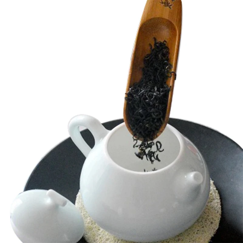 1 шт., чайная ложка, лопата из натурального бамбука, кофейная черная чайная ложка, порошковая чайная ложка, чайная посуда, аксессуары для китайского чая