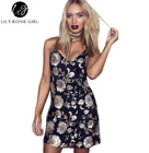 Save 19.99 on Deep V Neck Floral Sequin Black Sexy Dress Women Mini Christmas Evening Party Girls Dress Strap Night Club Dresses Vestidos 2016