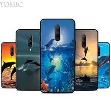 sea animal cute dolphin Silicone Case for Oneplus 7 7Pro 5T 6 6T Black Soft Case for Oneplus 7 7 Pro TPU Phone Cover