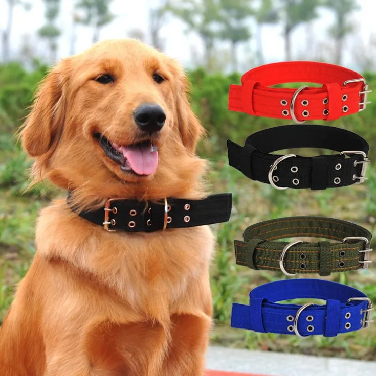 Super Strong Double Locked Pet Collar Big Dog Collar Rottweiler