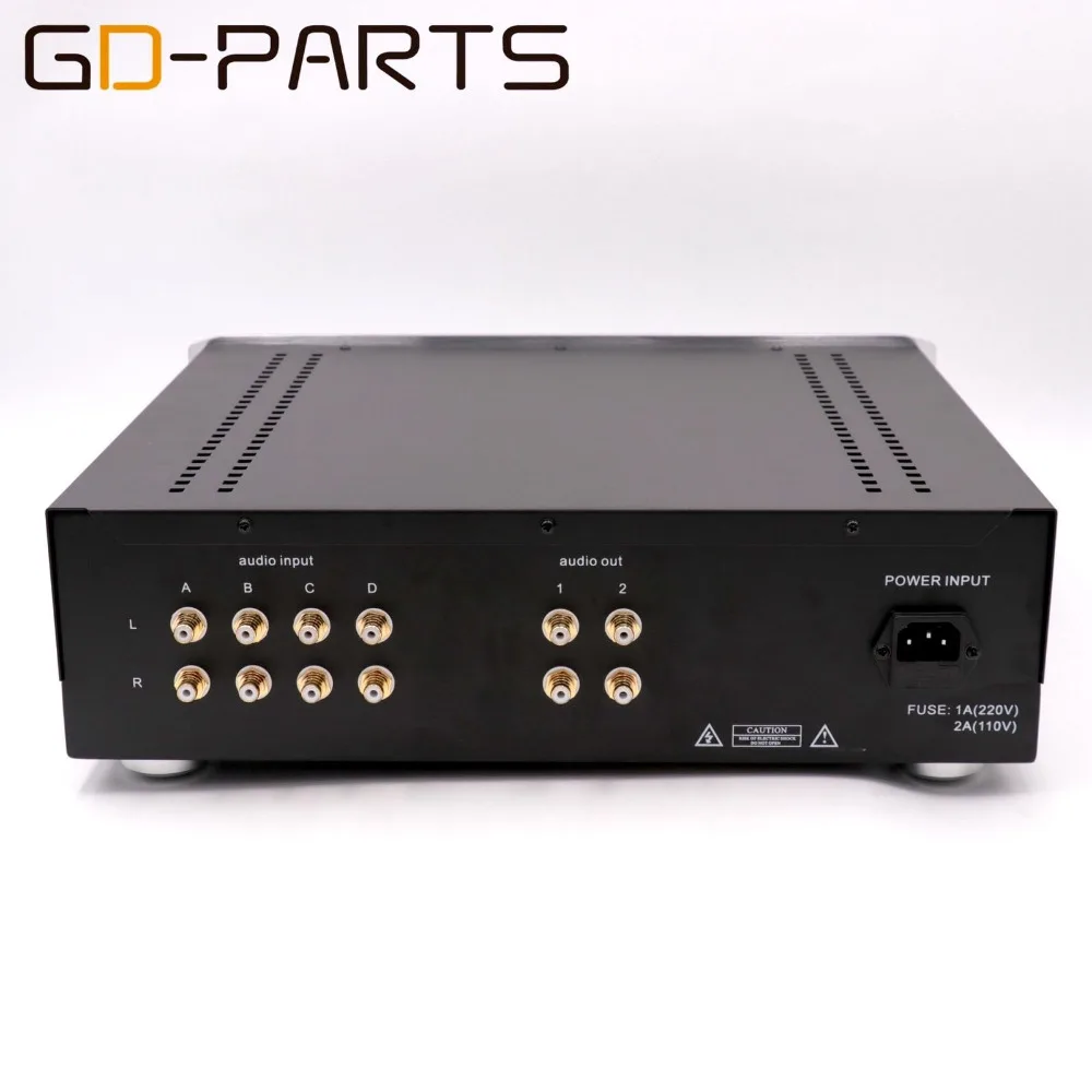 Stereo Vintage Tube Preamplifier Hifi Audio 12AX7 6Z4 6X4 Preamp Replica Marantz 7 Circuit 4 Channel Input Aluminum Iron Chassis