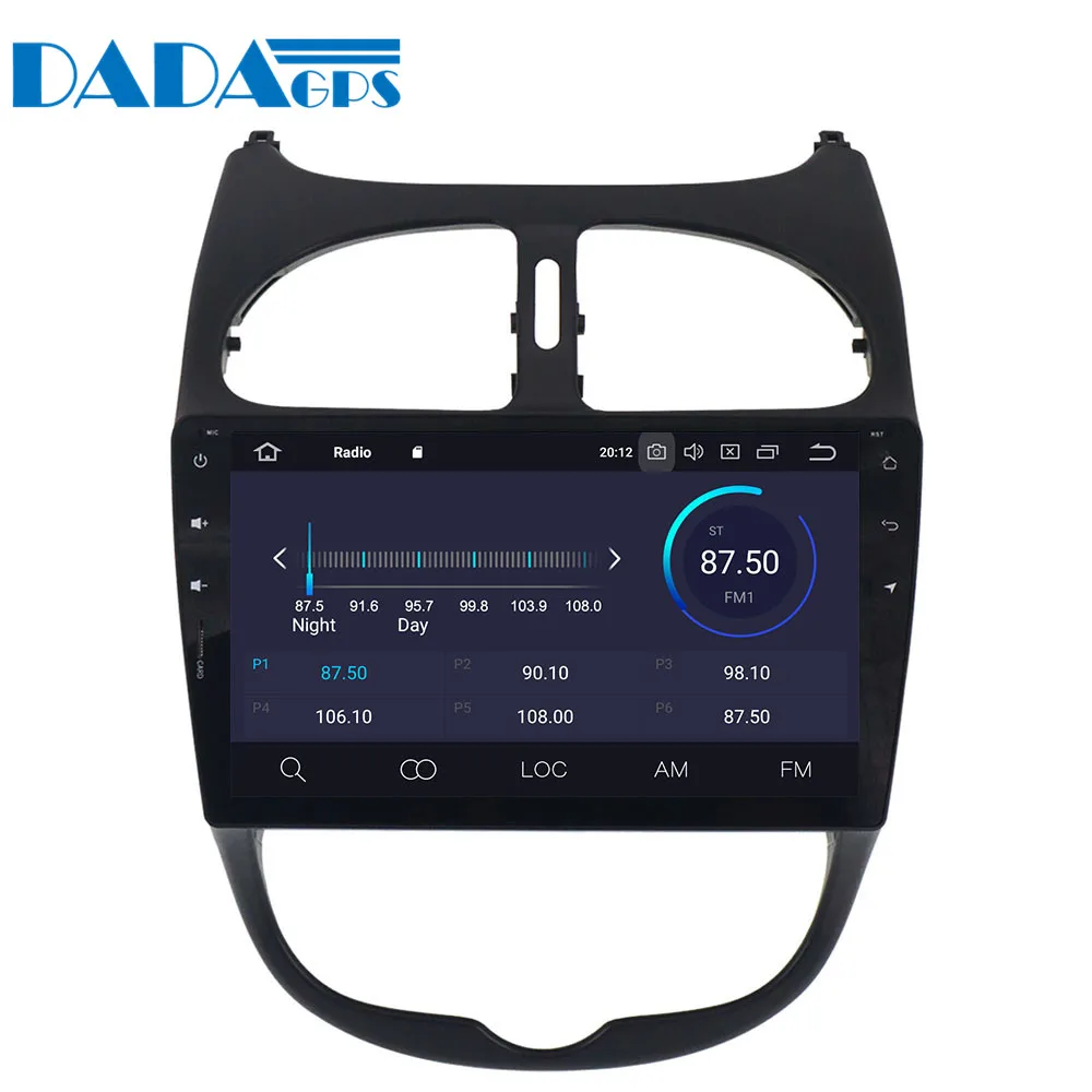 Discount Newest Android 9.0 Radio Car Stereo GPS Navigation for Peugeot 206 2000-2016 Vehicle Head Unit Multimedia Audio no CD DVD Player 5