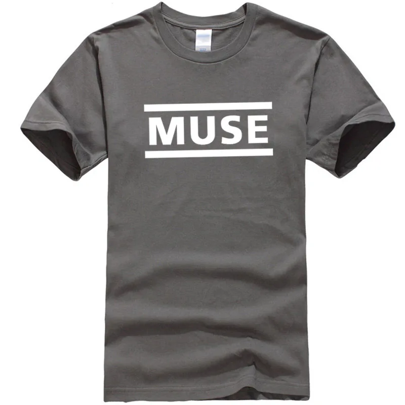 Футболка мужская с надписью muse 100% хлопок топ коротким рукавом и круглым вырезом в