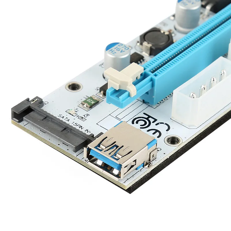 Расширитель PCI E Express 1 16x 80 см USB 3 0 4 контактный адаптер SATA GHMY для майнинговой