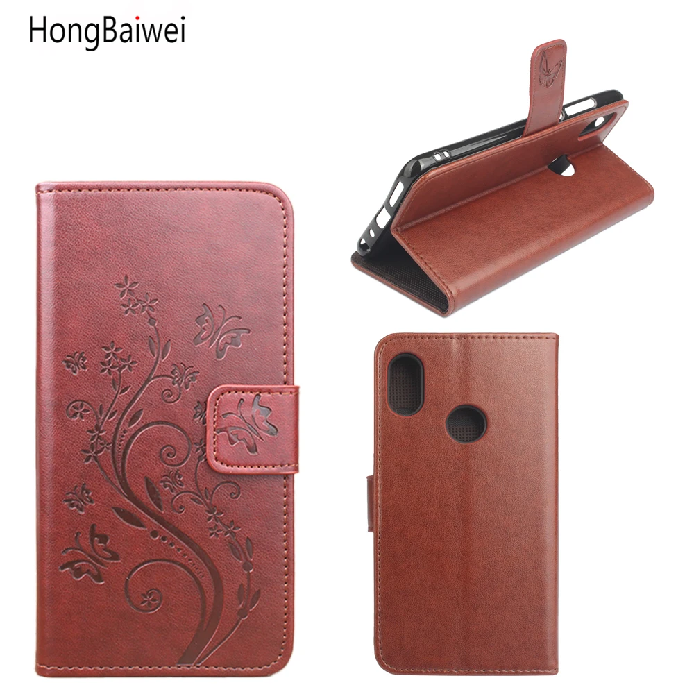 

HongBaiwei for 6.21 inch Xiaomi Mi 8 Case Wallet Style Fashion Embossed Flip Leather Case Cover for Xiaomi Mi8 Phone Shell