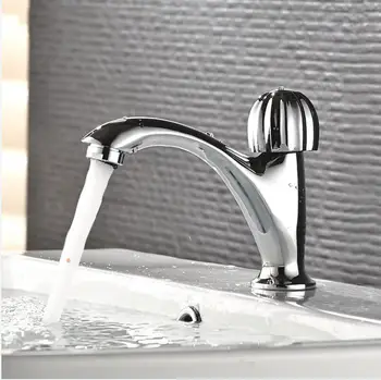 

G1/2 Brass Deck Mounted Sink Basin faucet Bathroom Kitchen electroplating Single Cold Water Tap