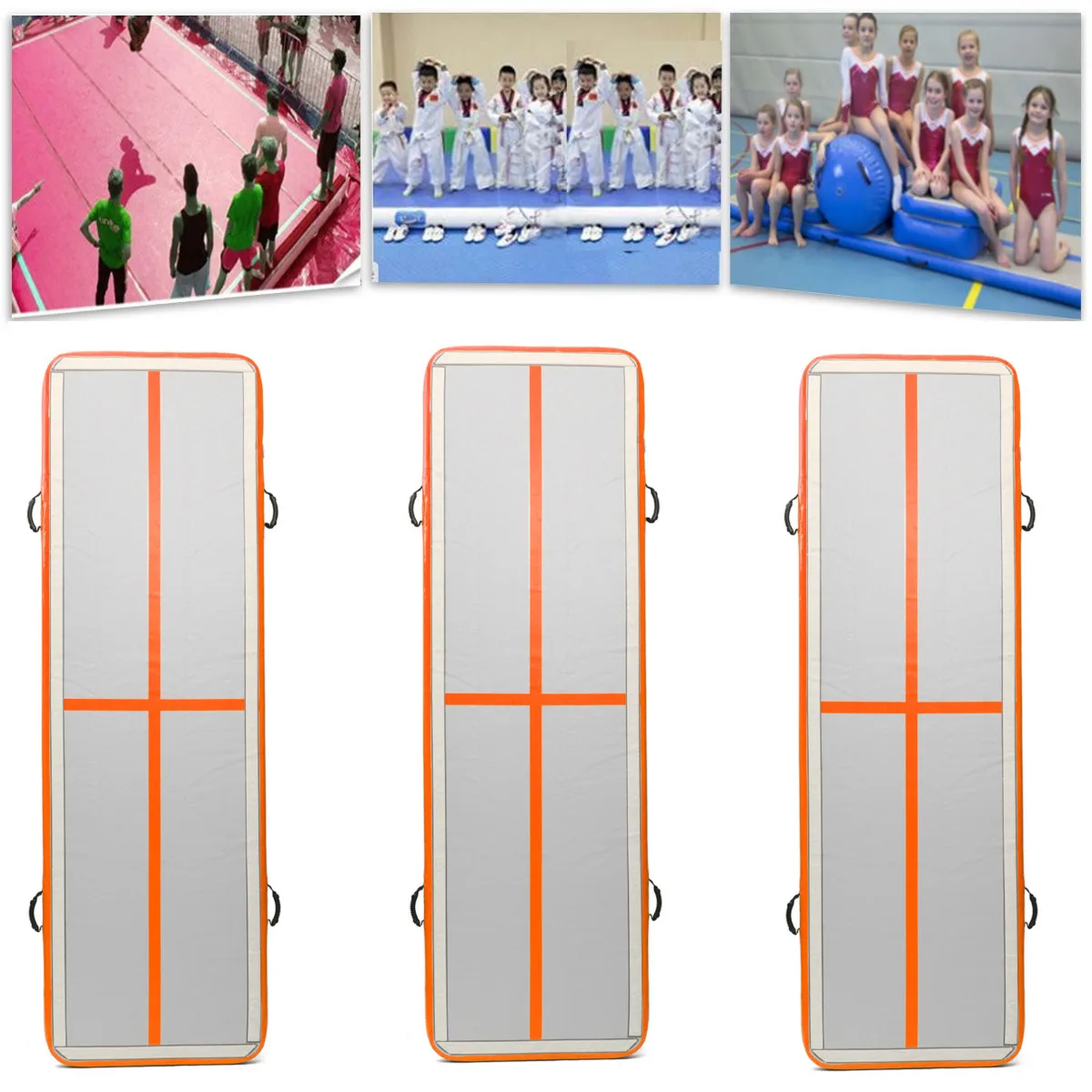 

GoFun 100*300*10cm Airtrack Gymnastics Mat Inflatable GYM Air Track Mat For Tumbling Training Equipment