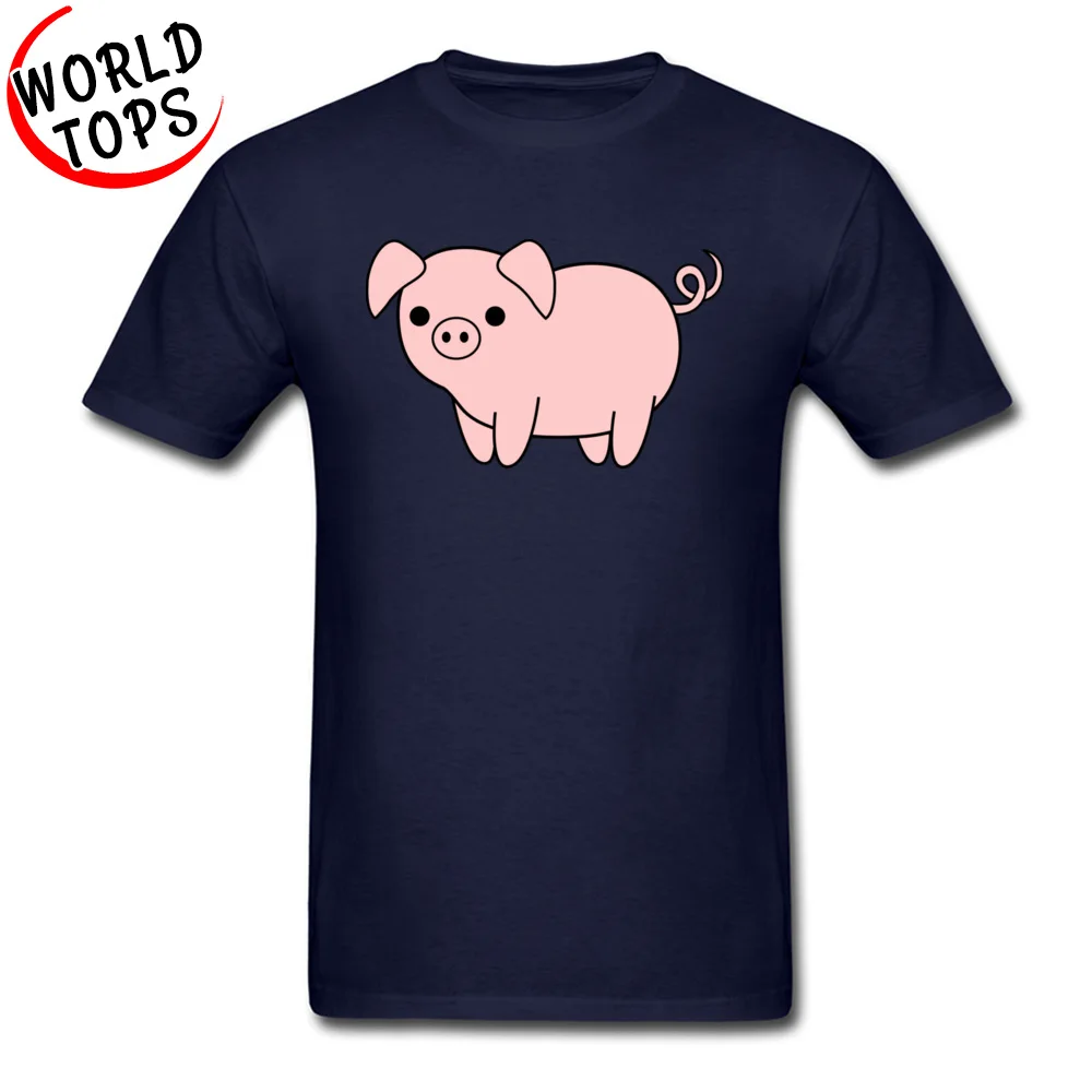 Pig Top T-shirts for Men cosie Father Day T Shirt Short Sleeve Discount Summer Tops Shirt O Neck Pure Cotton Drop Shipping Pig  navy