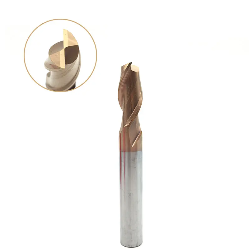 End Mill 10mm long 75mm 100mm 2Flute HRC60 Solid Carbide Spiral Flat