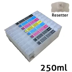 7800/9800/принтер многоразовые картриджи с сброс фишек & один Resetter для Epson Cartuchos де Тинта recarregaveis