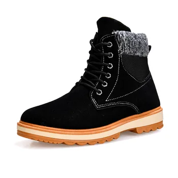 

2018 New winter men's snow boots men's running boots casual plus velvet cotton shoes wholesale men's shoes Martin cotton boots