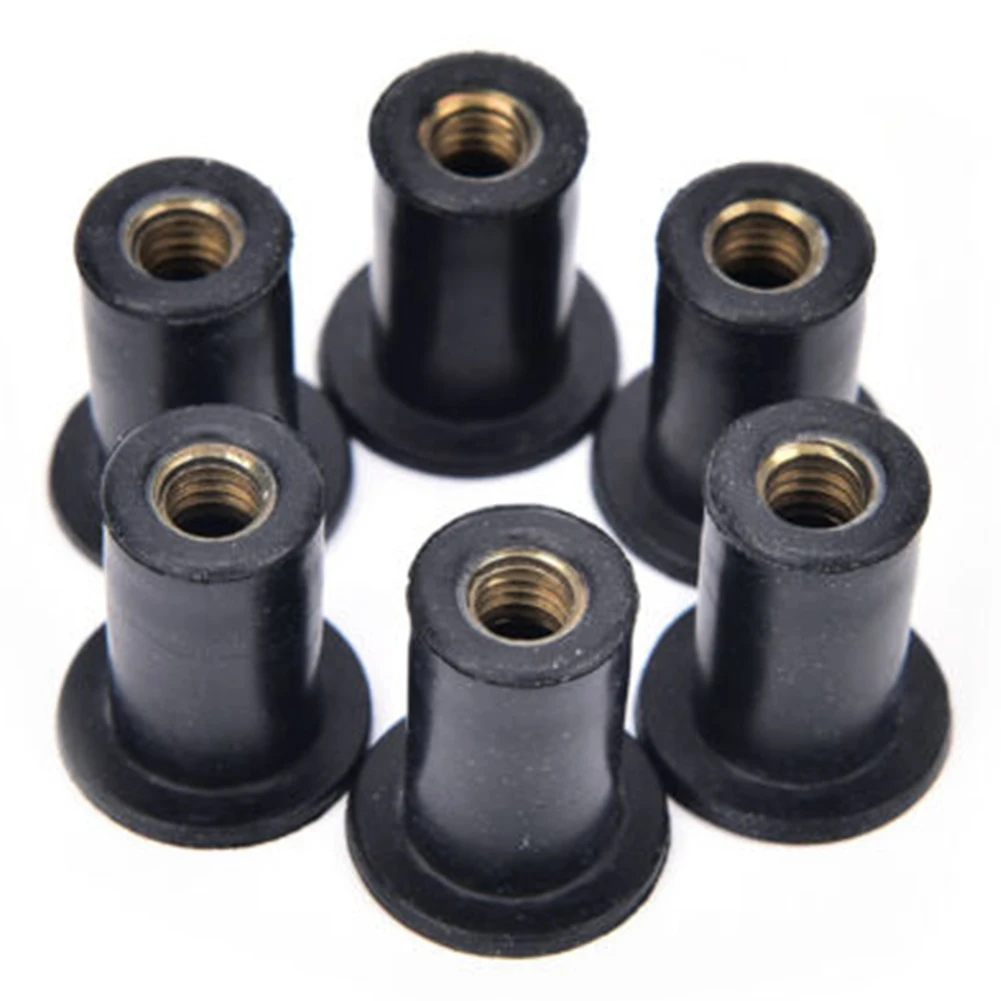 6PCS M4 Metric Rubber Well Nuts 4mm Windscreen Nut Wellnuts for Kayak Canoe