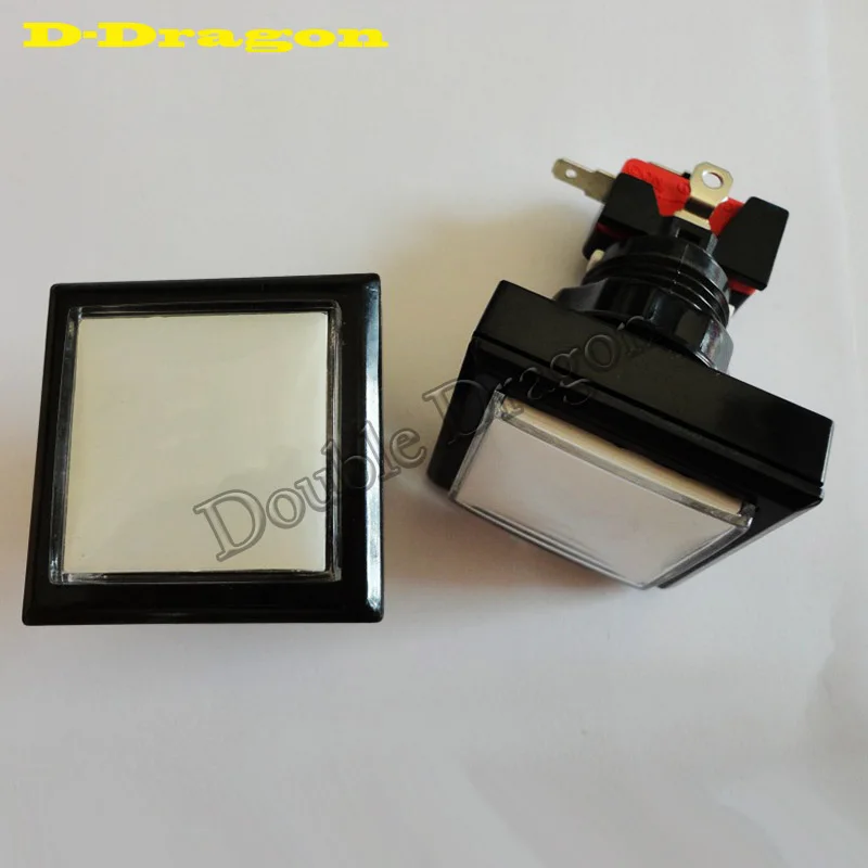 US $169.99 100pcslot 44mm Square Arcade Button LED Illuminated Push Button with Microswitch for Arcade Games DC 12V 5 colors
