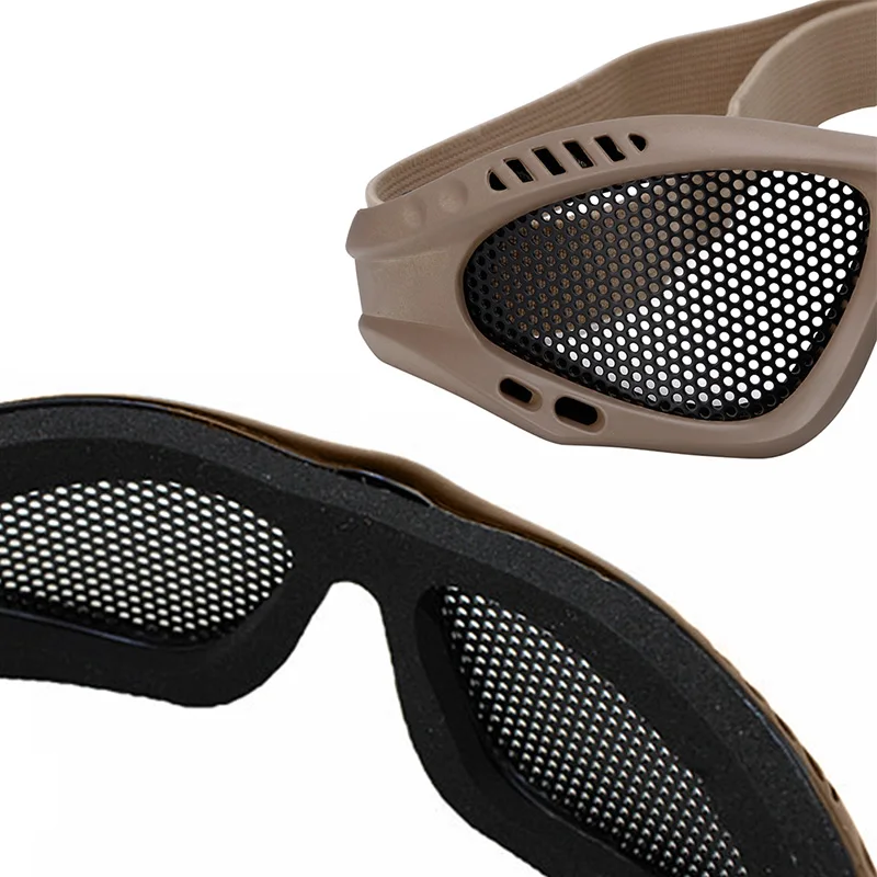 Открытый глаз Защитные удобные страйкбол безопасности тактические очки анти туман с металлической сеткой 3 цвета