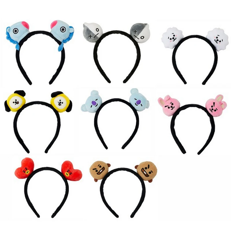 

16 style kawaii cartoon Hair rope Headband BT21 Kpop bts bangtan boys korean style fashion CHIMMY TATA KOYA RJ COOKY SHOOKY MANG