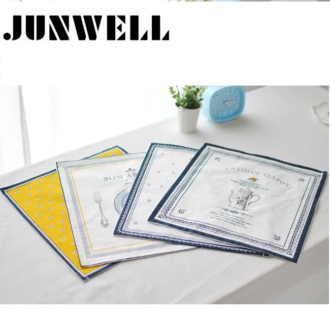 4 шт./компл. ABCD ассорти из льна/хлопка полотенце для посуды салфетка кухонное