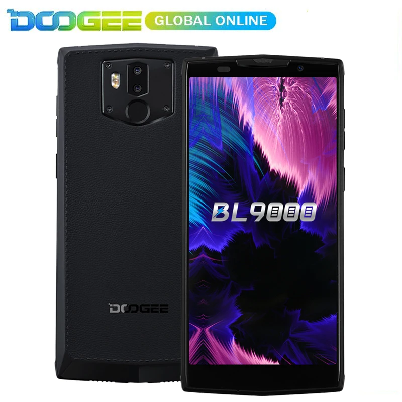 Новое поступление DOOGEE BL9000 6 Гб ПЗУ 64 Гб ОЗУ смартфон Helio P23 18:9 9000 мАч Беспроводная зарядка 5,9" FHD+ Android 8,1