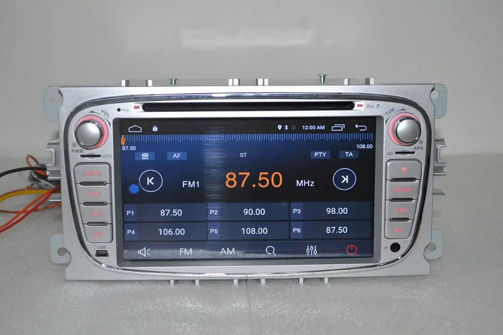 Clearance Android 7.1 for Ford focus 2 s-max 2din car dvd,gps navigation,wifi,radio,bluetooth,Steering wheel,Free 8g map,mic,touch screen 13