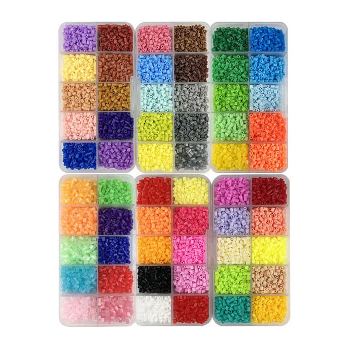 2.6mm Mini Hama Beads 80Colors kits perler PUPUKOU Beads Tool and template Education Toy Fuse Bead Jigsaw Puzzle 3D For Children 9