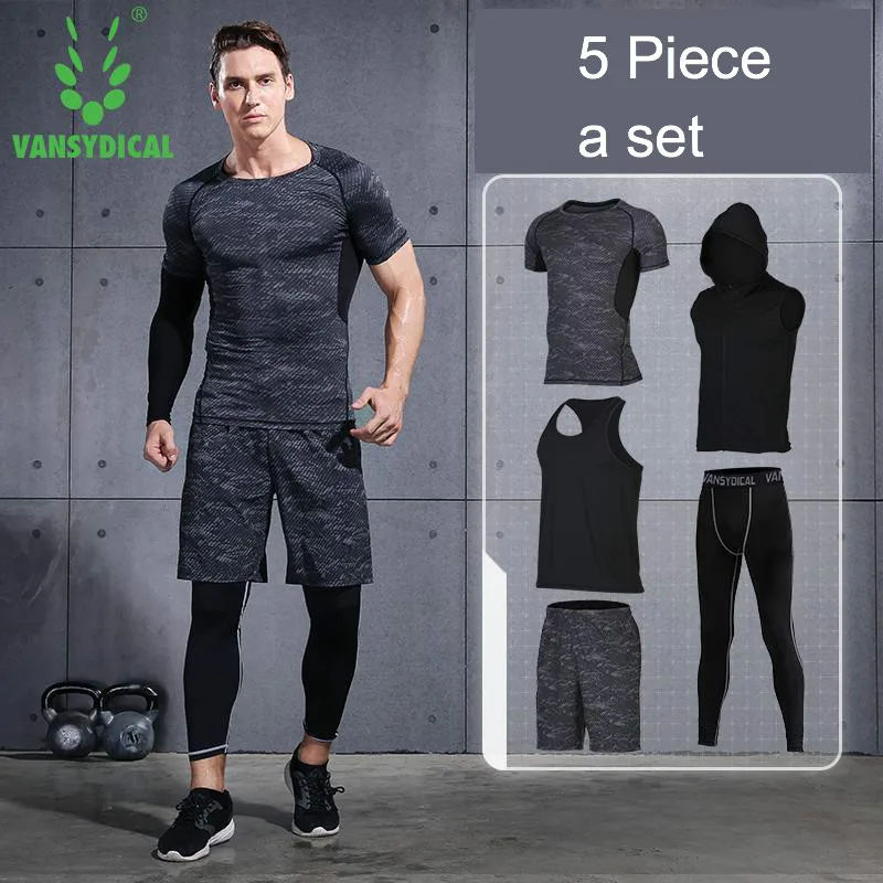 

2017 man Sport Joggers Training Gym Fitness basketball soccer Tracksuits jersey Run Set Compression Men's Sport Suit Quick Dry