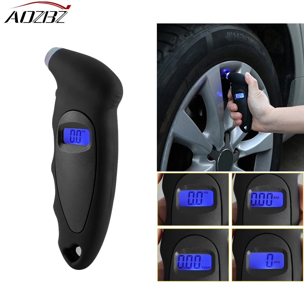 LED Backlight Wheel Tire Tyre Air Pressure Gauge Tester Digital Meter