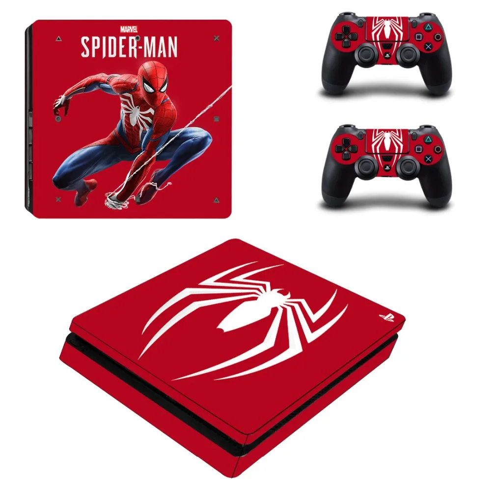 Marvel Spider Man PS4 Slim Stickers Vinyl Decal Skin Cover Spiderman Sticker for PS4 Slim