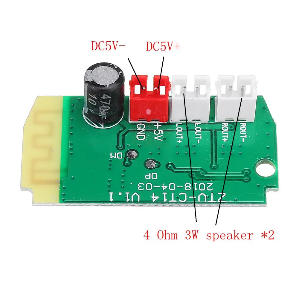 LEORY Mini 3Wx2 приемный модуль Bluetooth с 4Ohm динамиками усилитель мощности аудио модуль декодирования MP3 модуль