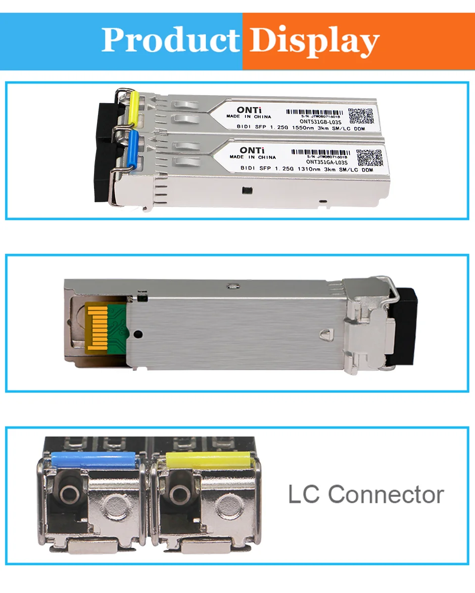 1 пара Gigabit модулем программирования в производственных условиях SM LC 3/20/40/80 км 1,25G Bidi одномодовый волоконно-оптический трансивер совместим с Cisco переключатель