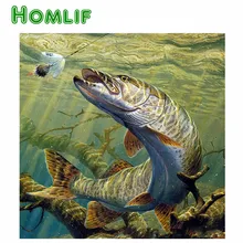 Алмазная картина на заказ большая рыбка Алмазная вышивка кофе Алмазная картина Полная площадь 5D DIY Алмазная картина набор подарки