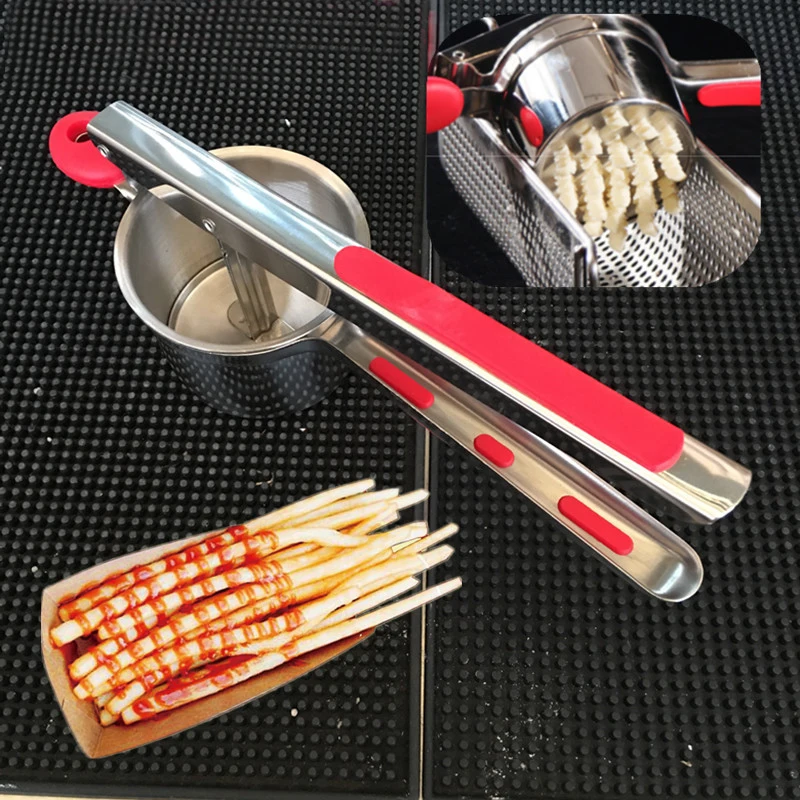 MU Footlong della Famiglia 30Cm Fries Maker Super Long Patatine Fritte in Acciaio Inox Potato Noodle Maker Machine Special Kitchen Extruders 