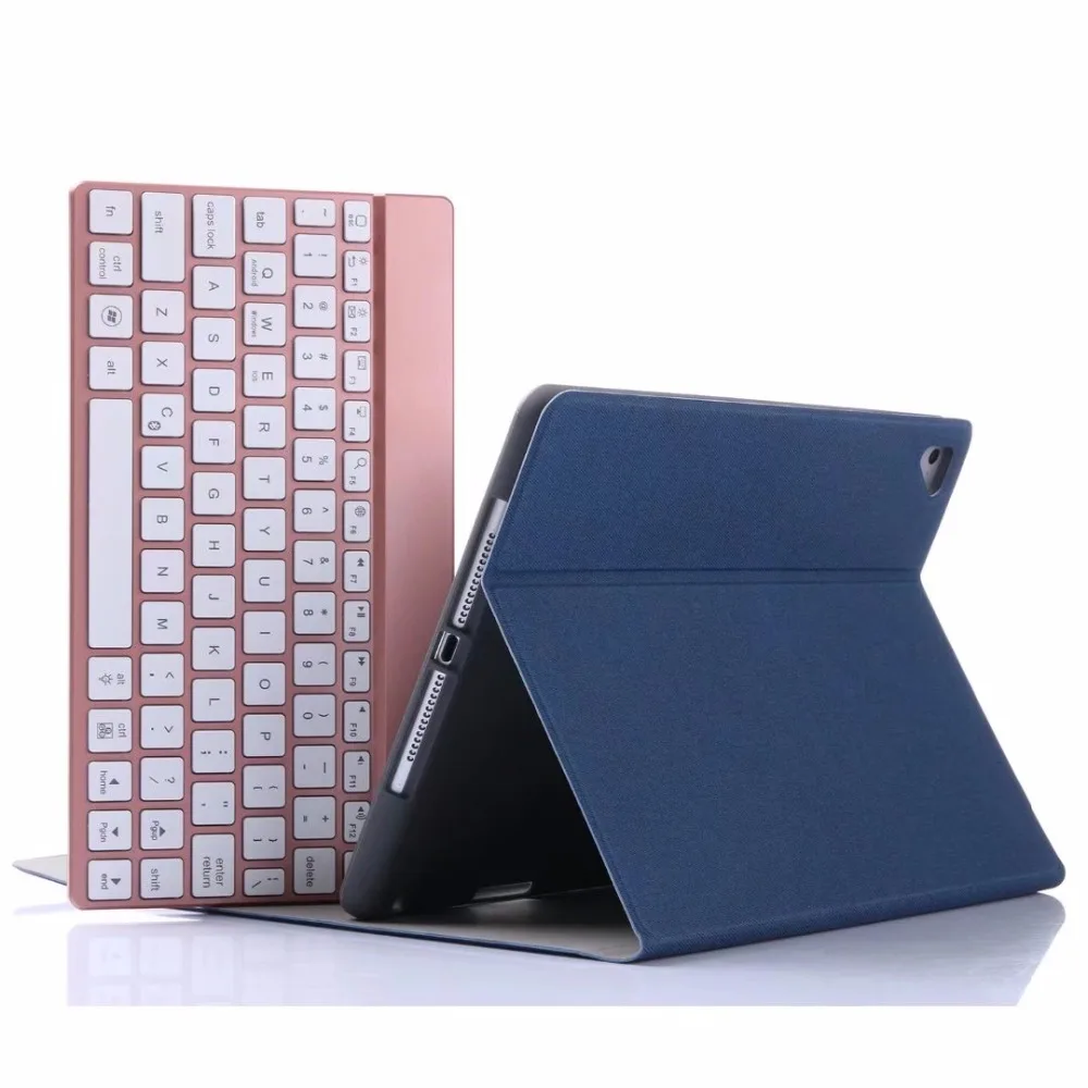 7 Colors Backlit Light Wireless Bluetooth Keyboard for iPad 9.7 New 2018 2017 with Stand Leather Case Cover for iPad 9.7 2017